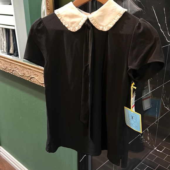 CeCe Classy Black/White blouse. New w tags. Size XS. - Picture 3 of 7